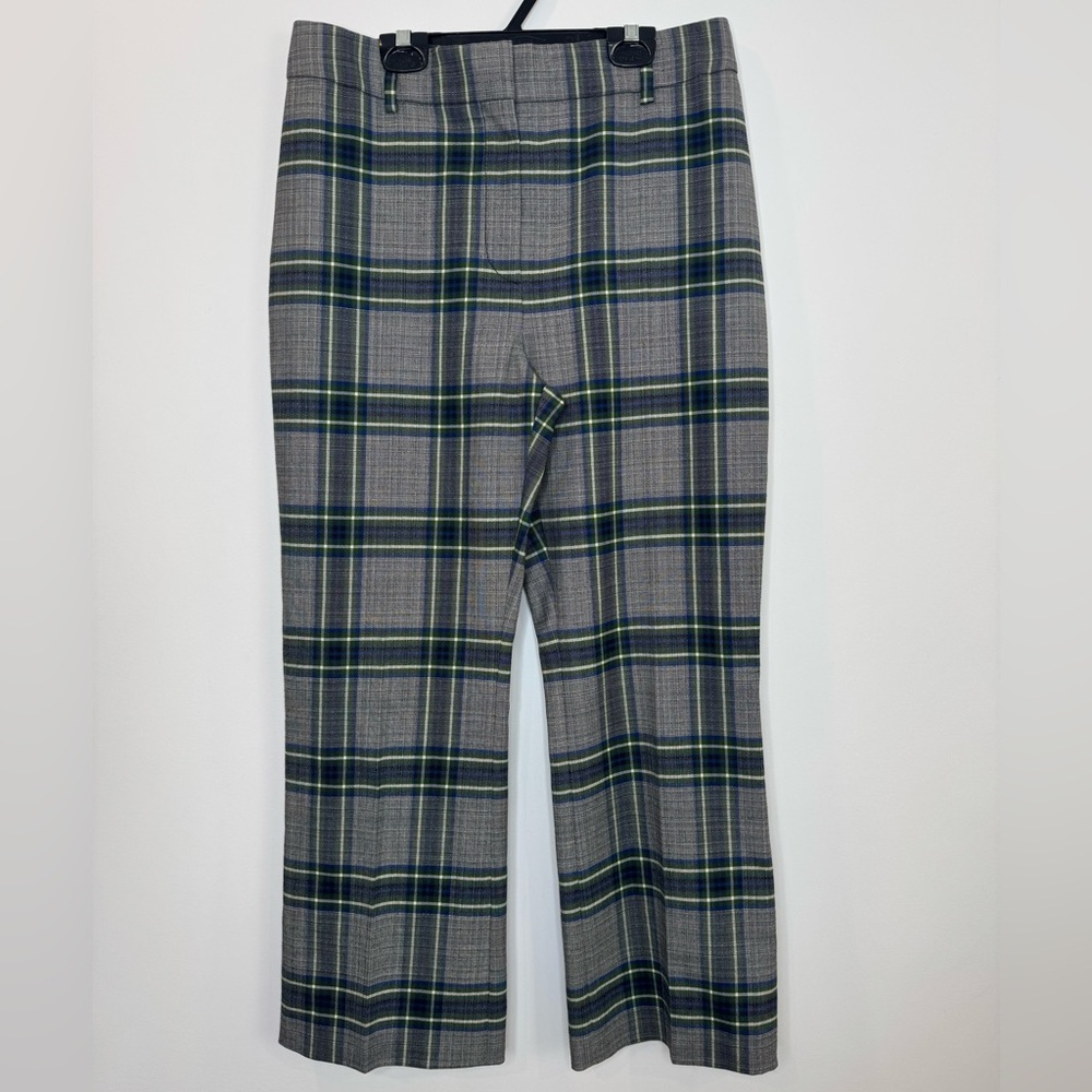 Cédric Charlier plaid tartan high rise straight legs wool Pants size 8